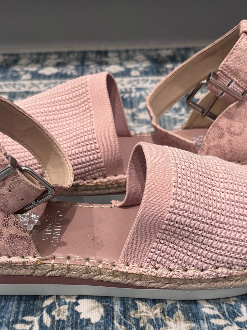Vince Camuto Blush Pink Espadrille Sandals